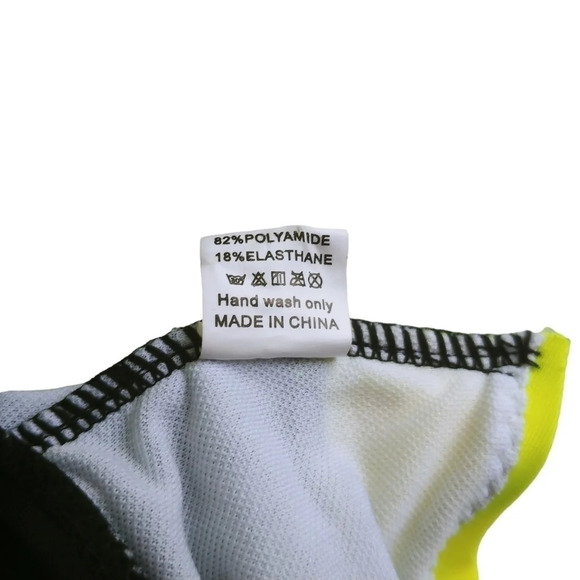 2-Piece Swimsuit/Bikini Padded Underwire Yellow Black  White M - Picture 10 of 11